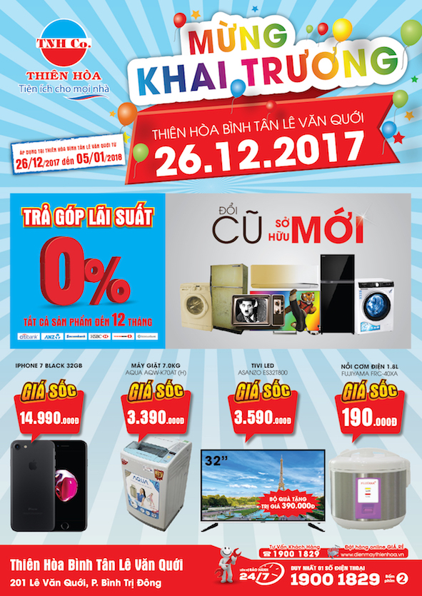 Hệ[-]thống[-]trung[-]tâm[-]Điện[-]máy[-]và[-]Nội[-]thất[-]Thiên[-]Hòa[-]khai[-]trương[-]cửa[-]hàng[-]thứ[-]12[-]